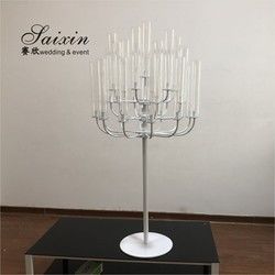 25 Arm Black Metal Candelabra Candle Holder Wedding Decoration 150CM