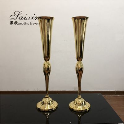 Beautiful Gold Metal Vase Decoration Home Tall For Wedding Centerpieces 80CM