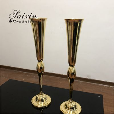 Beautiful Gold Metal Vase Decoration Home Tall For Wedding Centerpieces 80CM