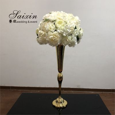Beautiful Gold Metal Vase Decoration Home Tall For Wedding Centerpieces 80CM