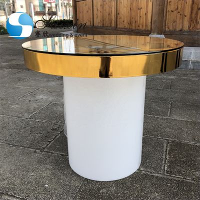 Unique gold sweetmeats acrylic stand cake table for wedding event party