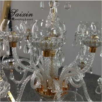 Vintage Wrought Iron Standing Candelabra Floor Candelabra Tall  Luxury Hexagon Gold 160cm