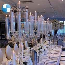 9 Arms Crystal Glass Candelabra Chandelier Decorations Table Centerpiece 125cm