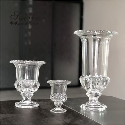 20 Inch 24 Inch Tall Clear Glass Vase Decoration Wedding Home For Dining Table