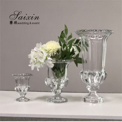 20 Inch 24 Inch Tall Clear Glass Vase Decoration Wedding Home For Dining Table