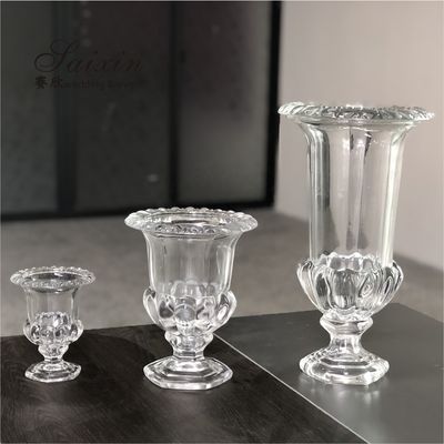 20 Inch 24 Inch Tall Clear Glass Vase Decoration Wedding Home For Dining Table