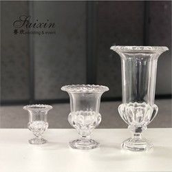 20 Inch 24 Inch Tall Clear Glass Vase Decoration Wedding Home For Dining Table