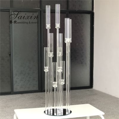 Hot sale crystal glass candelabra table centerpieces for wedding event decoration wedding