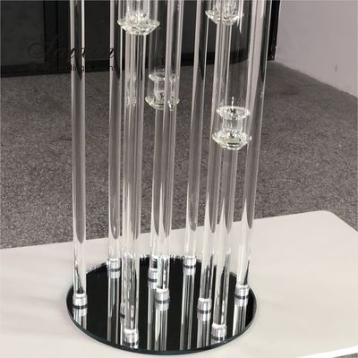 Hot sale crystal glass candelabra table centerpieces for wedding event decoration wedding