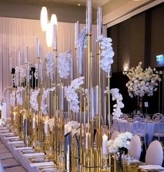 Hot sale crystal glass candelabra table centerpieces for wedding event decoration wedding
