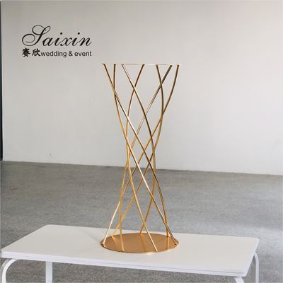 ZT-406  Hot selling  gold metal flower arrangement stands for wedding table  decoration