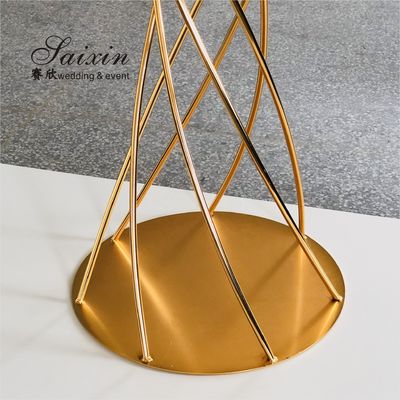 ZT-406  Hot selling  gold metal flower arrangement stands for wedding table  decoration