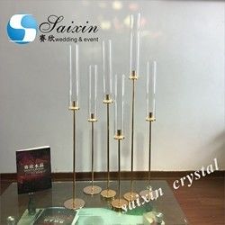 ZT-418G  wedding decoration accessories single gold brass candlestick holder