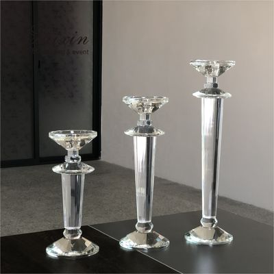 ZT-026  wedding accessories decoration set single crystal pillar candle holders