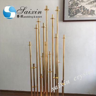 20 Holder Gold Modern Crystal Candlesticks Large Wedding Event Table Decoration