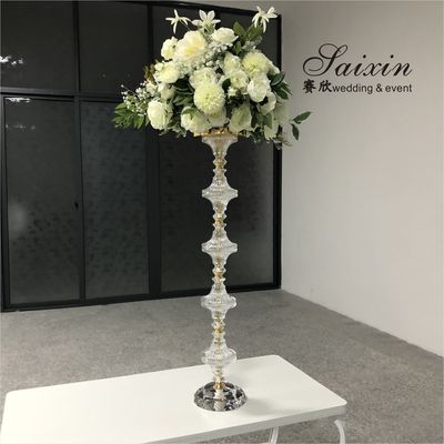 Gorgeous crystal glass centerpiece stand for latest wedding decorations sale