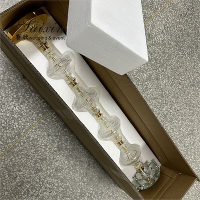 Gorgeous crystal glass centerpiece stand for latest wedding decorations sale