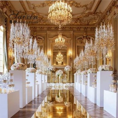 13 Arms Flower Gold Metal Candelabra Wedding 130CMx68cm