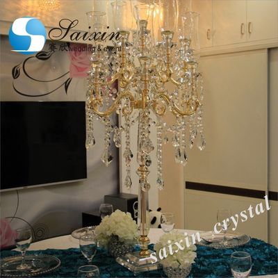 13 Arms Flower Gold Metal Candelabra Wedding 130CMx68cm