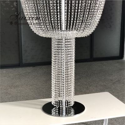 Saixin hot sale  wedding decoration large crystal centerpiece flower stands