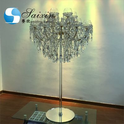 Bling crystal chandeliers 18 arms candelabra wedding centerpieces for tables