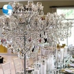 Bling crystal chandeliers 18 arms candelabra wedding centerpieces for tables
