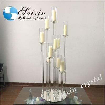 ZT-323L New wedding table centre piece crystal candelabra