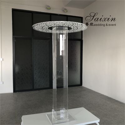 China wholesale wedding table decoration clear acrylic laser cut centerpiece candle support stands