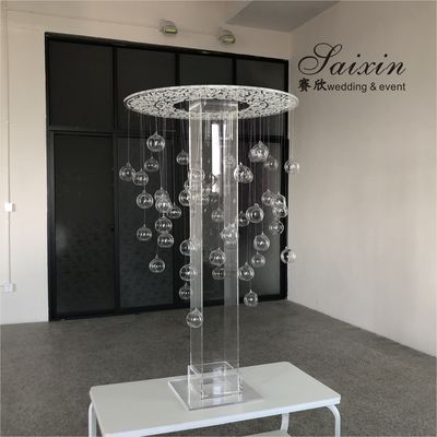 China wholesale wedding table decoration clear acrylic laser cut centerpiece candle support stands