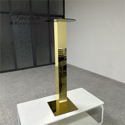 Hot selling gold mirror display stand flower stand for wedding centerpieces