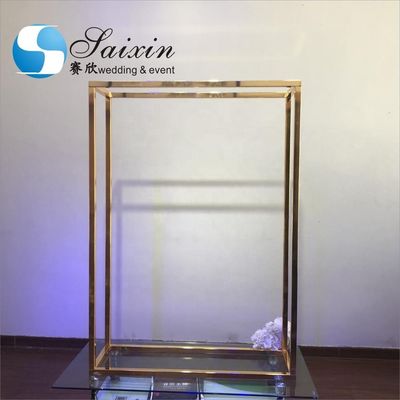 ZT-439 gold metal decoration flower arrangement stands for wedding hall