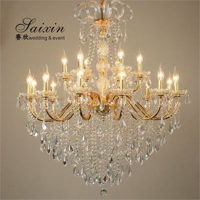 White Crystal Chandelier Lights Crystal Ceiling Lamp Decoration 100CM