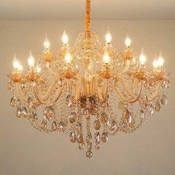 White Crystal Chandelier Lights Crystal Ceiling Lamp Decoration 100CM