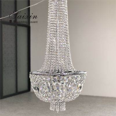 18 16 15 Light Crystal Chandelier Pendant Light Round Rectangular 80CMx60cm