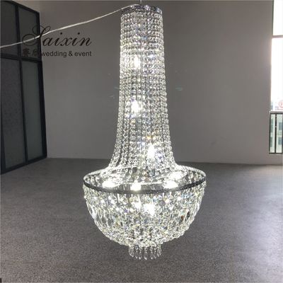 18 16 15 Light Crystal Chandelier Pendant Light Round Rectangular 80CMx60cm