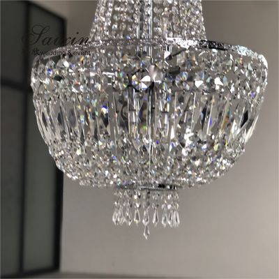 18 16 15 Light Crystal Chandelier Pendant Light Round Rectangular 80CMx60cm