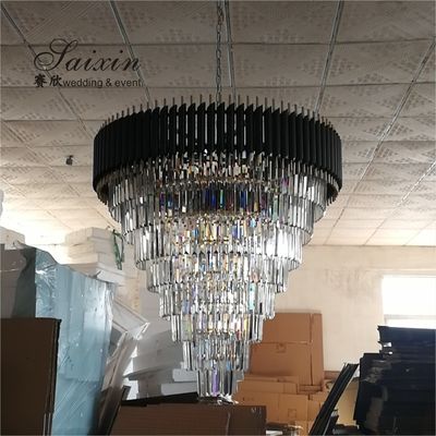 Glass Dining Room Crystal Chandelier Lighting Hotel Wedding Event Decor 120cmx110cm