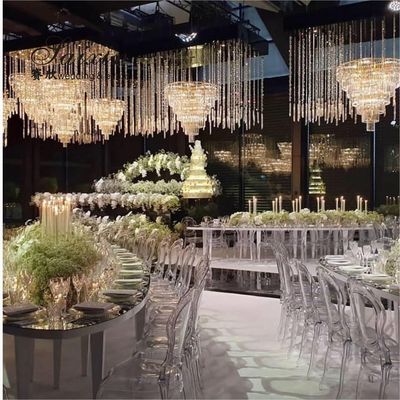 Modern Home Crystal Ceiling Lights For Living Room Kitchen Decoration Crystal 120cm