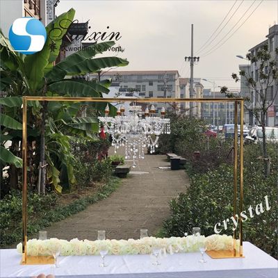 1.8m large shiny gold metal flower stand with battery working crystal chandeliers for wedding table decoration