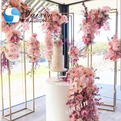 Custom Color Size Artificial Flowers For Backdrop Decoration Pink White Beautiful Wedding Artificial Flowers