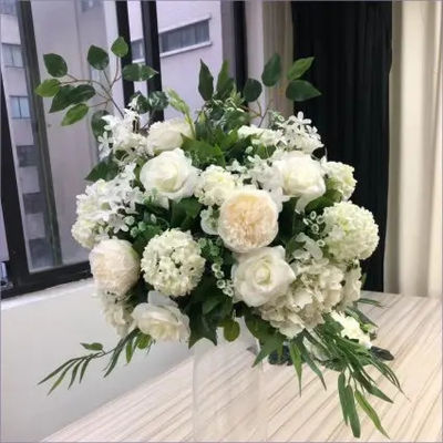 High Quality Wedding Artificial Flower Ball Custom Size Fit Table Centerpiece White Wedding Artificial Flower
