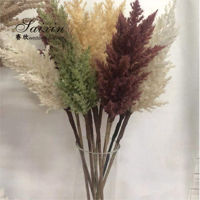 White Beige Pampasgras Event Decor Wedding Artificial Flowers For Tables Decoration