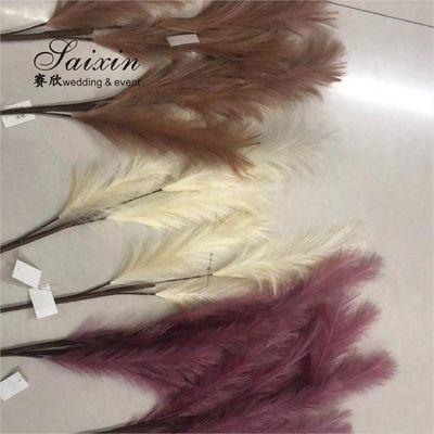 White Beige Pampasgras Event Decor Wedding Artificial Flowers For Tables Decoration