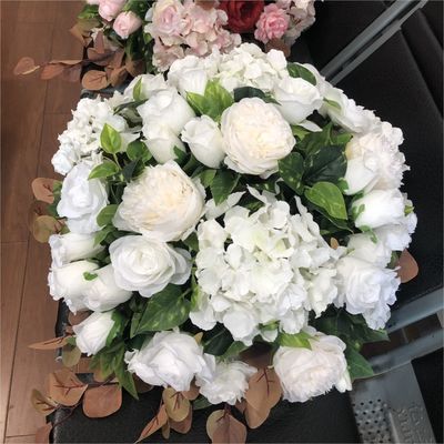 New custom pink artificial flower ball arrangement  for wedding decoration