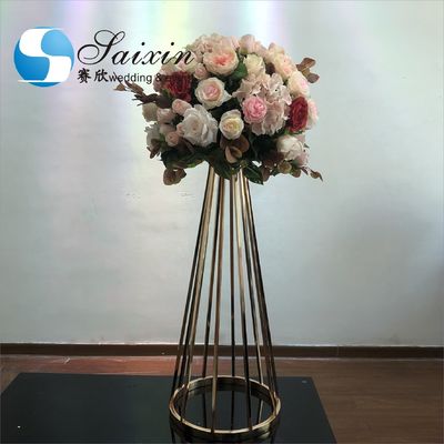New custom pink artificial flower ball arrangement  for wedding decoration
