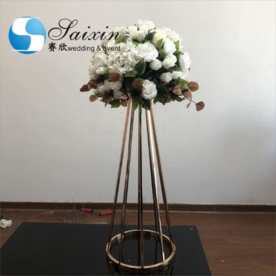 New custom pink artificial flower ball arrangement  for wedding decoration
