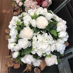 New custom pink artificial flower ball arrangement  for wedding decoration