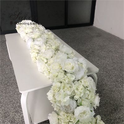Wedding Decoration Supplies Custom Color Silk Wedding Floral Table Runner Sweetheart Table Artificial Flowers