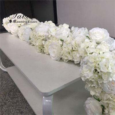 Wedding Decoration Supplies Custom Color Silk Wedding Floral Table Runner Sweetheart Table Artificial Flowers
