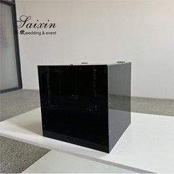 20ft Acrylic Wedding Backdrop Decoration Centerpieces Beautiful Event Gold Mirror Plastic Money Boxes
